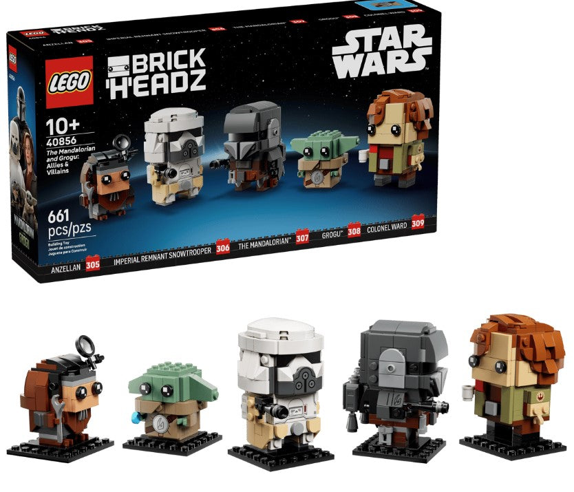 Brickheadz Star Wars The Mandalorian and Grogu: Allies & Villains - 40856