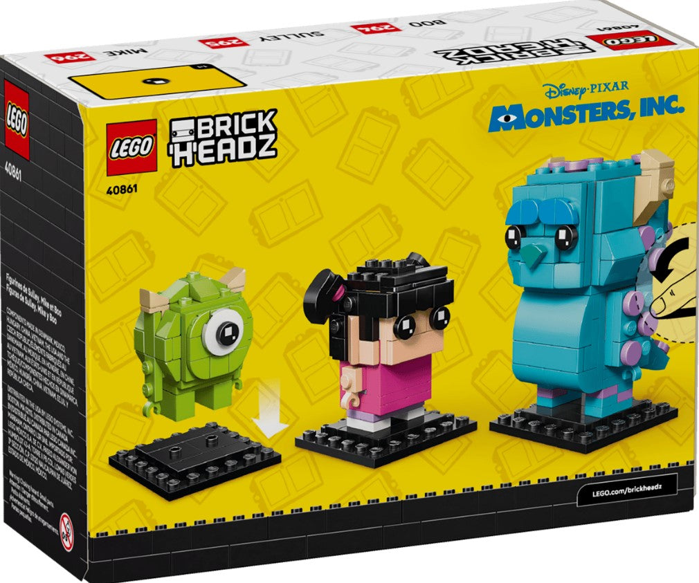 BrickHeadz Sulley, Mike and Boo Figures - 40861