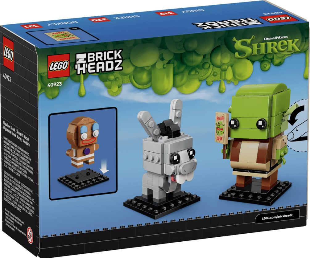 Brickheadz Shrek, Donkey & Gingy Figures - 40923
