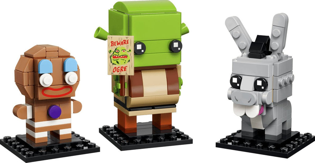 Brickheadz Shrek, Donkey & Gingy Figures - 40923