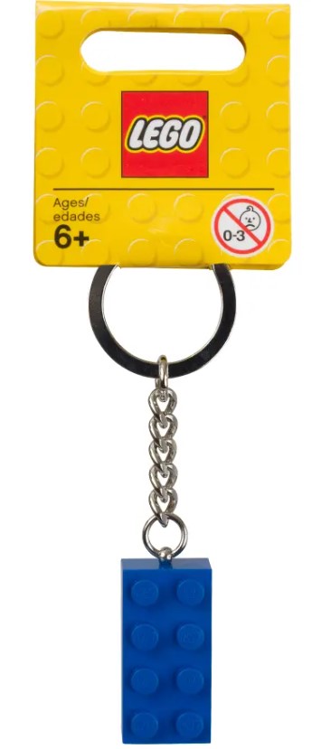 2x4 Blue Stud Key Chain - 850152