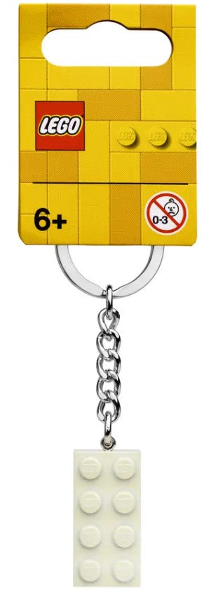 2x4 White Metallic Key Chain - 854084