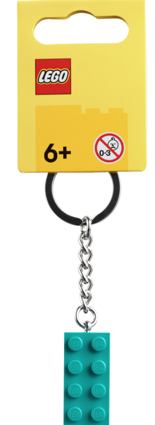 Bright Bluish Green 2x4 Stud Key Chain - 854303