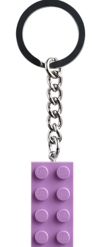 Medium Lavender 2x4 Stud Key Chain - 854304