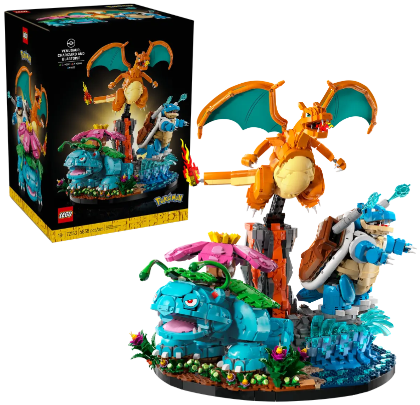 Pokemon Venusaur, Charizard and Blastoise - 72153